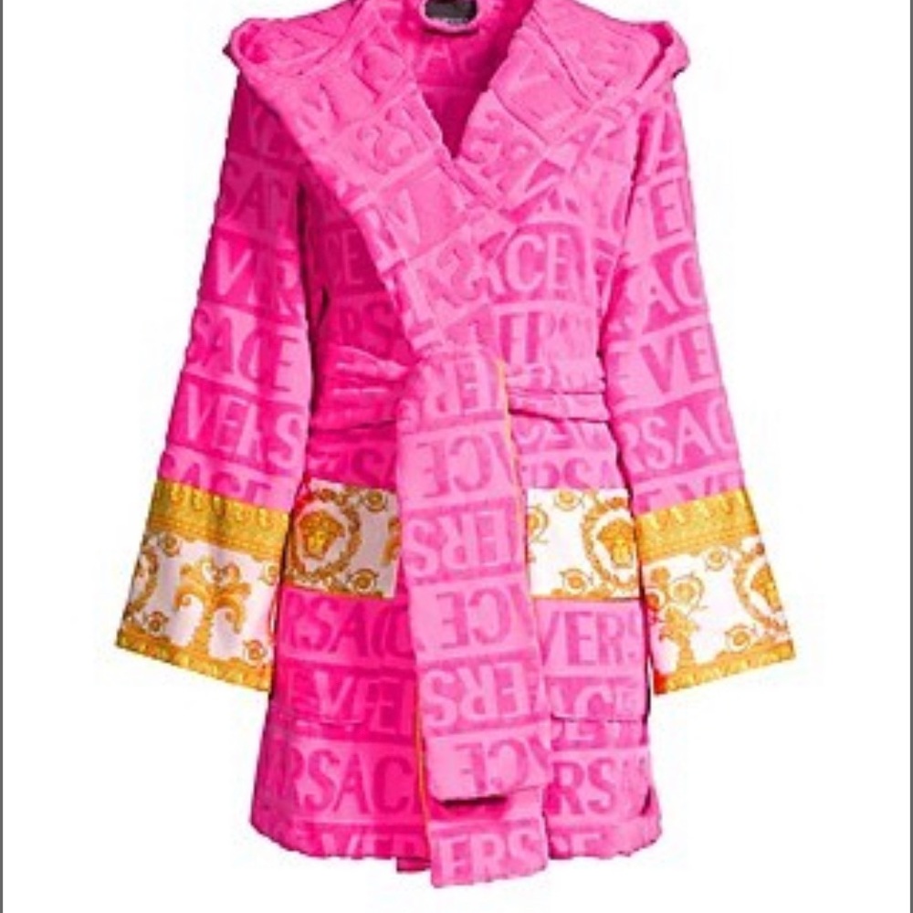 Versace women barocco pink robe